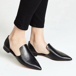 Vince Damris Black Siviglia Calf Leather Loafers